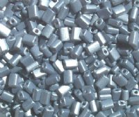 50g 5x4x2mm Matte Metallic Dark Silver Tile Beads